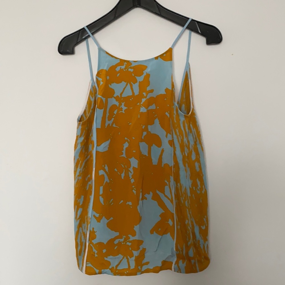Philip Lim stylish yellow floral silk top